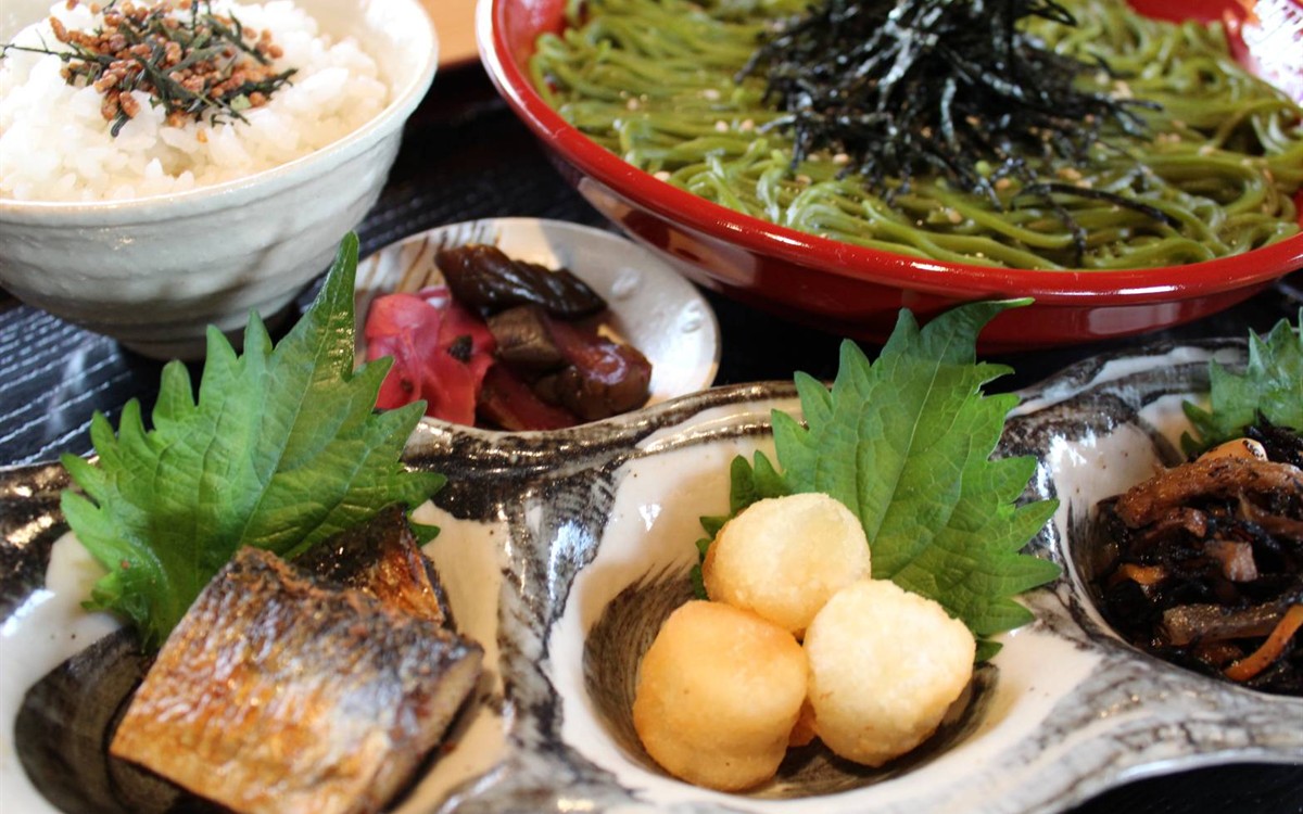 六条庵の茶そばランチ